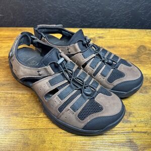 ABEO Easton H2O‎ Mens US 11M Brown Leather Mesh Athletic Water Hiking Sandals